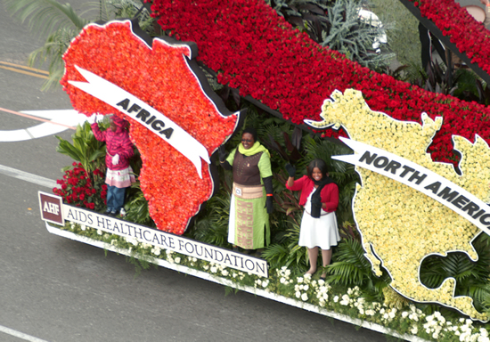 Hydeia Braodbent, far right, on AHF’s award-winning 2013 Tournament of Roses parade float on which she represented North American individuals living with AIDS. Hydeia Braodbent, far right, on AHF’s award-winning 2013 Tournament of Roses parade float on which she represented North American individuals living with AIDS.